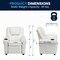 Flash Furniture Kids Recliner, 21-1/2" to 36-1/2" x 27", Upholstery Color: White DG-ULT-KID-WHITE-GG - alternate 4